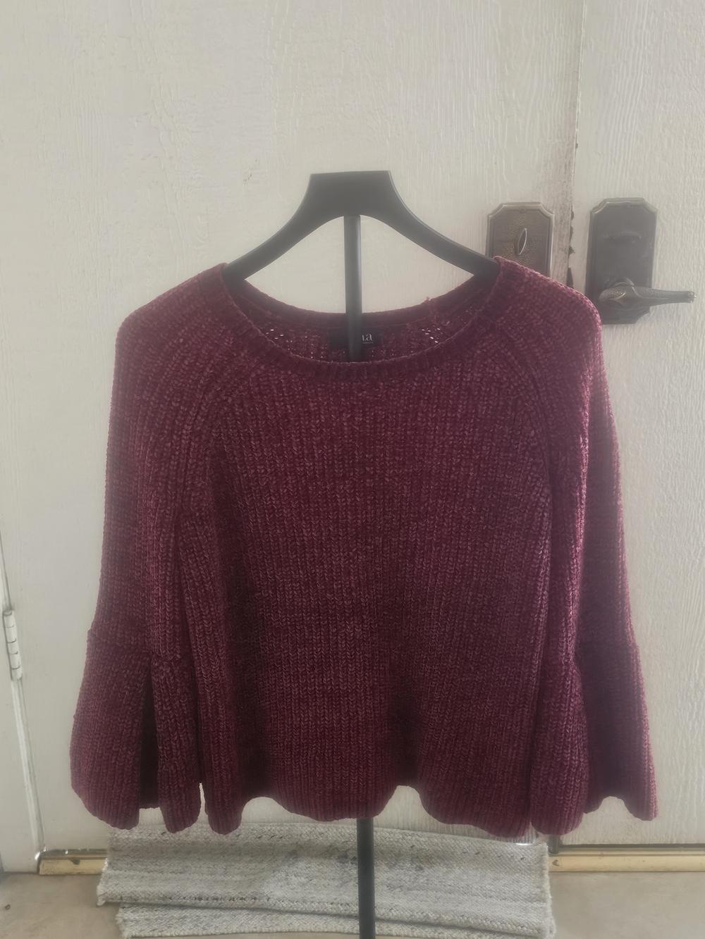 Cozy Chenille Burgundy Sweater - Women